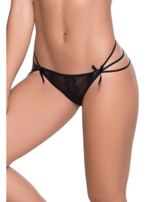 String noir élégant triple lanières - MAL101BLK